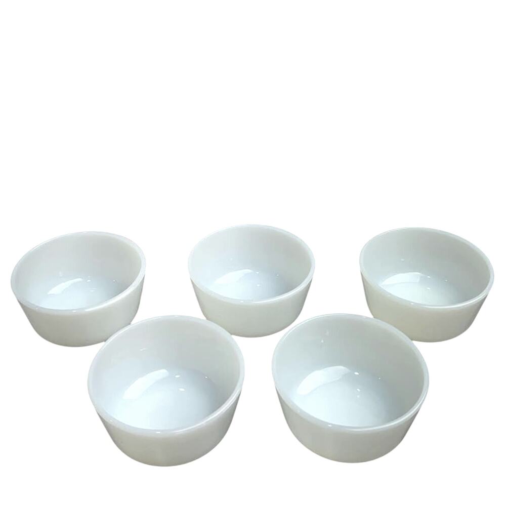 1950’s Fire King Milk Glass Custard Bowl Set - Picture 3 of 6